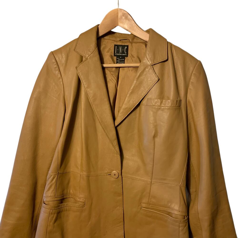 INC Leather jacket size 8 - Picture 6 of 9